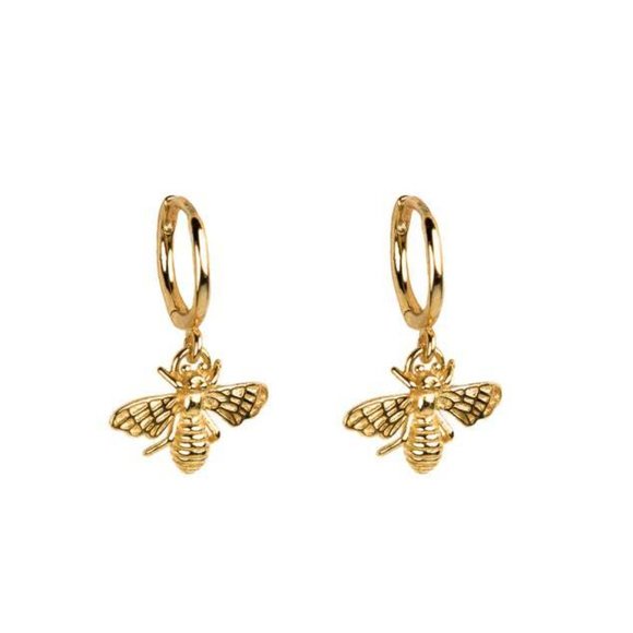 **** 18k Bee 🐝 Gold Stud Earrings - Picture 2 of 2